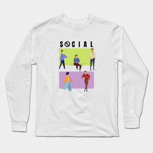 Social 🚫 Long Sleeve T-Shirt